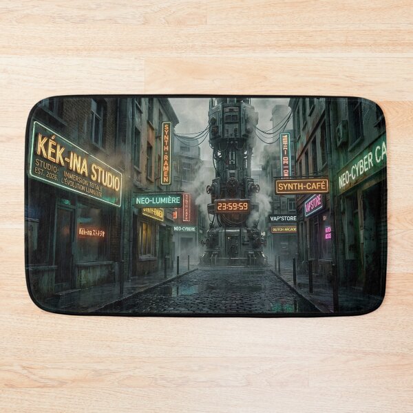 Item preview, Cyberpunk Megalopolis Alley - Neon and Retro Future Atmosphere designed and sold by Kek-Ina.