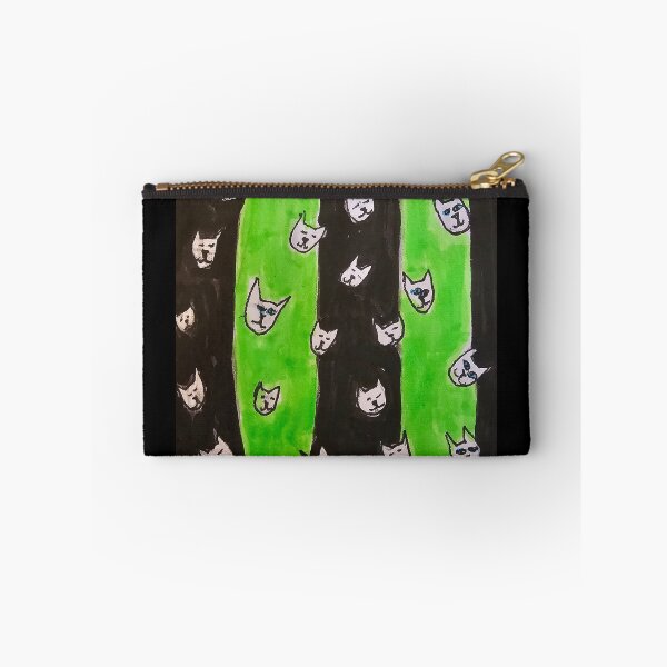 Item preview, Green and Black, wallpaper of cats designed and sold by DancingCreek.