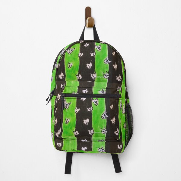 Item preview, Green and Black, wallpaper of cats designed and sold by DancingCreek.