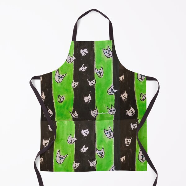 Item preview, Green and Black, wallpaper of cats designed and sold by DancingCreek.