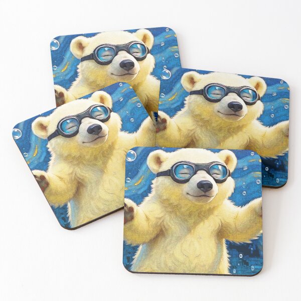 Item preview, Cute Baby Polar Bear Surrounded By Bubbles designed and sold by NaturePrints.
