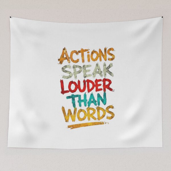 Item preview, Actions Speak Louder Than Words – Inspirational Quote Art designed and sold by anemiche.