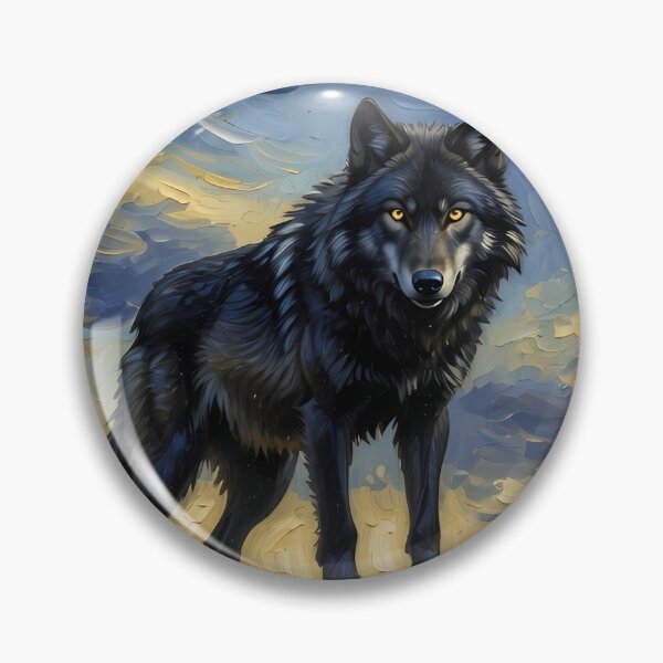 Item preview, Mystic Black Wolf – Moonlit Wild designed and sold by RkskArt.