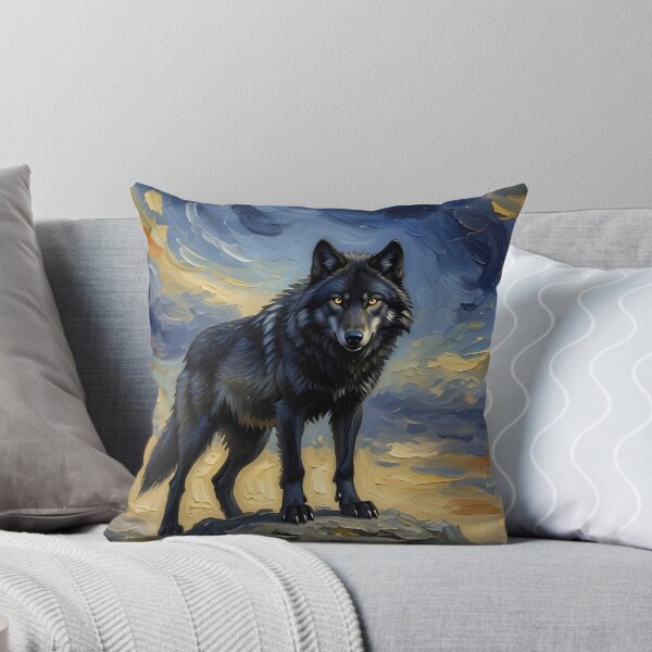 Item preview, Mystic Black Wolf – Moonlit Wild designed and sold by RkskArt.