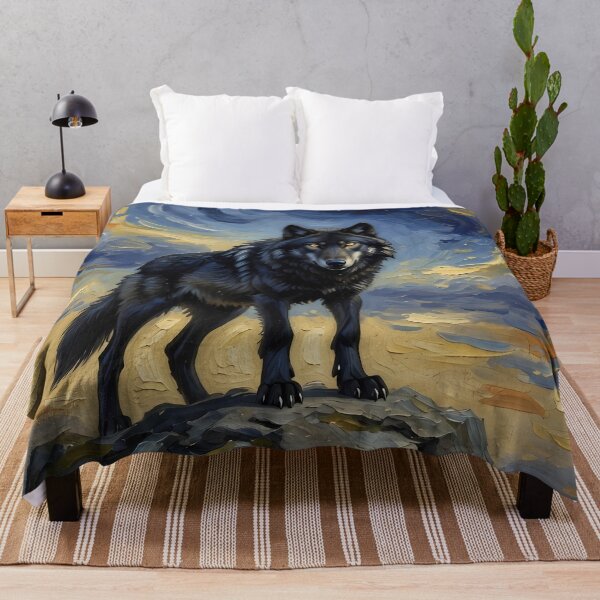 Item preview, Mystic Black Wolf – Moonlit Wild designed and sold by RkskArt.