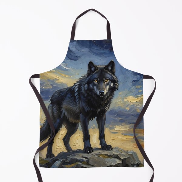 Item preview, Mystic Black Wolf – Moonlit Wild designed and sold by RkskArt.