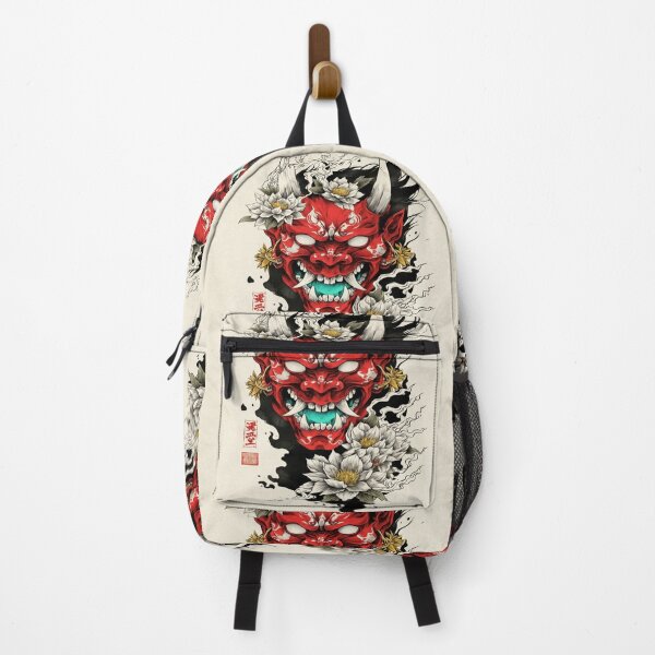 Item preview, Red Oni and White Lotus Flowers designed and sold by SquareSign.
