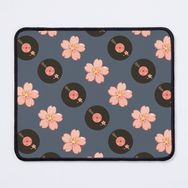 Item preview, Vintage Vinyl Records and Floral Music Pattern 1 designed and sold by SimplePoDesign.