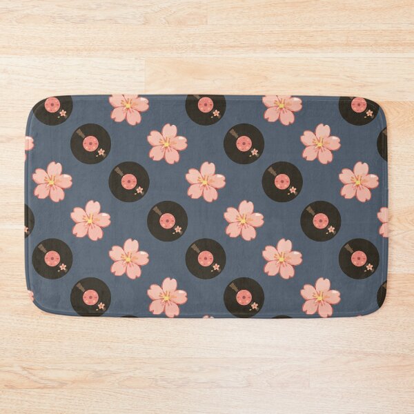 Item preview, Vintage Vinyl Records and Floral Music Pattern 1 designed and sold by SimplePoDesign.
