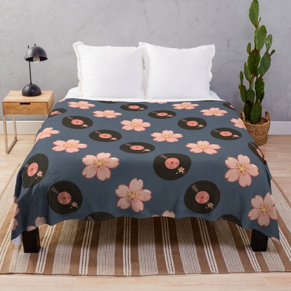 Item preview, Vintage Vinyl Records and Floral Music Pattern 1 designed and sold by SimplePoDesign.