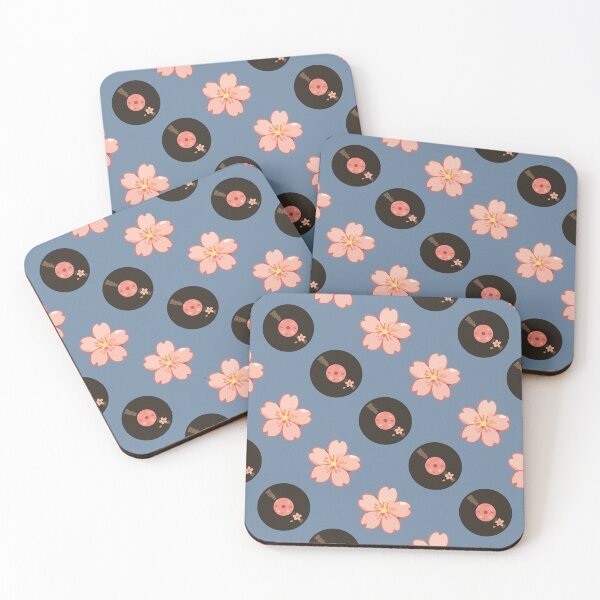 Item preview, Vintage Vinyl Records and Floral Music Pattern 2 designed and sold by SimplePoDesign.