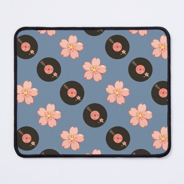 Item preview, Vintage Vinyl Records and Floral Music Pattern 2 designed and sold by SimplePoDesign.
