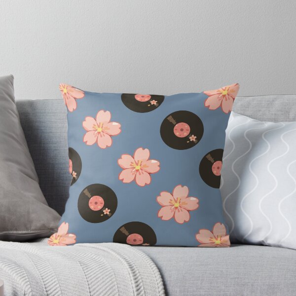 Item preview, Vintage Vinyl Records and Floral Music Pattern 2 designed and sold by SimplePoDesign.