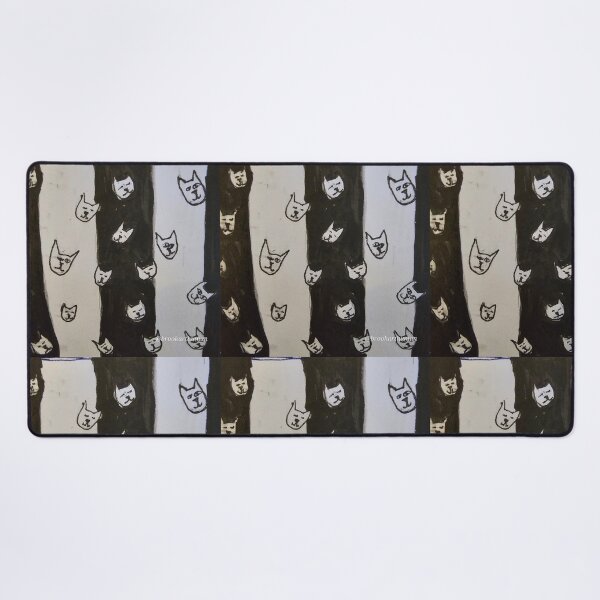 Item preview, White and Black, wallpaper of cats designed and sold by DancingCreek.