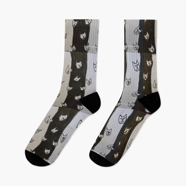 Item preview, White and Black, wallpaper of cats designed and sold by DancingCreek.