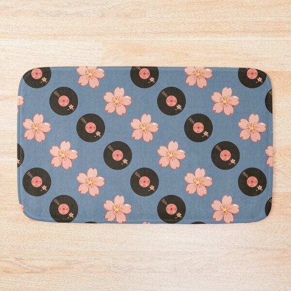 Item preview, Vintage Vinyl Records and Floral Music Pattern 2 designed and sold by SimplePoDesign.