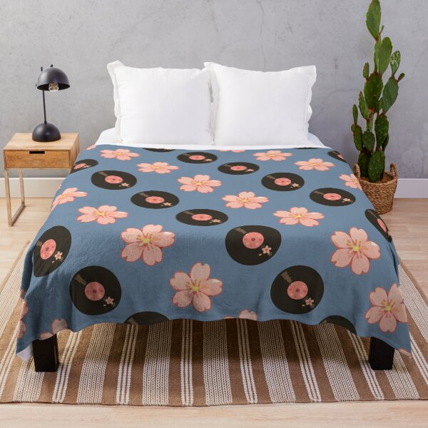 Item preview, Vintage Vinyl Records and Floral Music Pattern 2 designed and sold by SimplePoDesign.