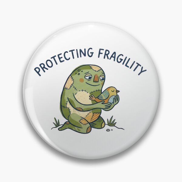 Item preview, Protecting Fragility - Cute Naive Creature Holding Bird designed and sold by TontikDesign.