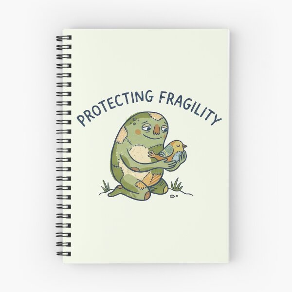 Item preview, Protecting Fragility - Cute Naive Creature Holding Bird designed and sold by TontikDesign.