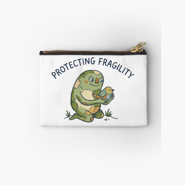 Item preview, Protecting Fragility - Cute Naive Creature Holding Bird designed and sold by TontikDesign.