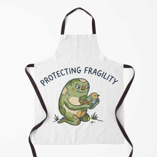 Item preview, Protecting Fragility - Cute Naive Creature Holding Bird designed and sold by TontikDesign.