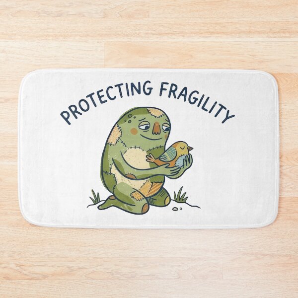 Item preview, Protecting Fragility - Cute Naive Creature Holding Bird designed and sold by TontikDesign.