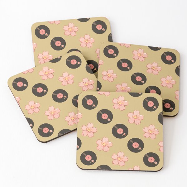 Item preview, Vintage Vinyl Records and Floral Music Pattern 3 designed and sold by SimplePoDesign.