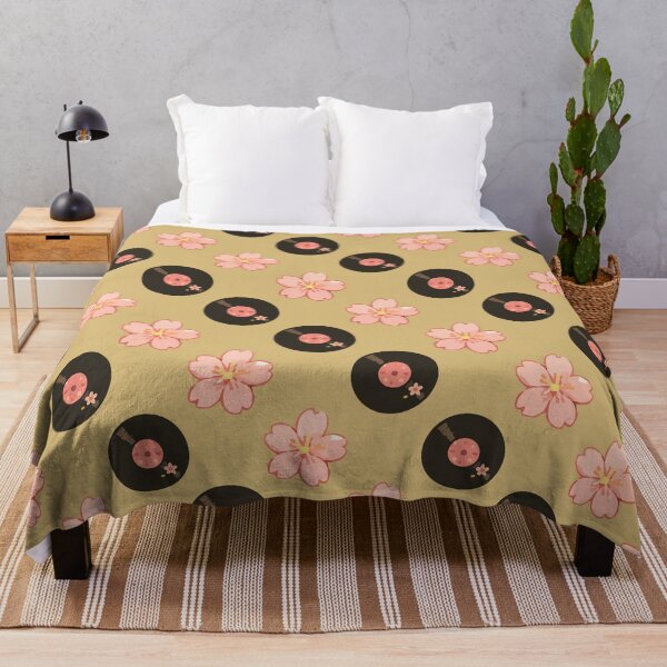 Item preview, Vintage Vinyl Records and Floral Music Pattern 3 designed and sold by SimplePoDesign.