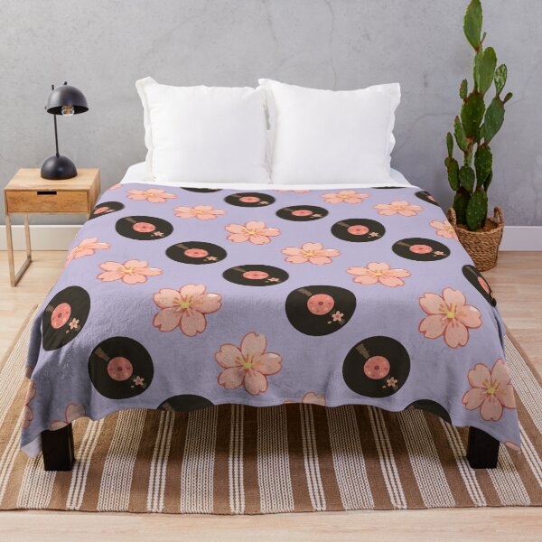 Item preview, Vintage Vinyl Records and Floral Music Pattern 4 designed and sold by SimplePoDesign.