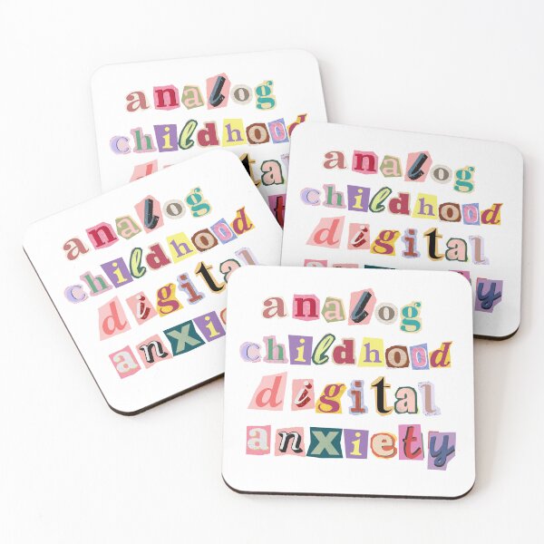 Item preview, Zillennial Analog Childhood Digital Anxiety - Ransom Note Collage designed and sold by Neurospicy Trolls.