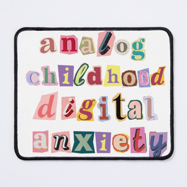 Item preview, Zillennial Analog Childhood Digital Anxiety - Ransom Note Collage designed and sold by Neurospicy Trolls.