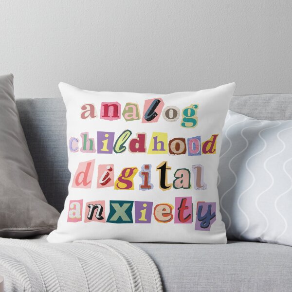 Item preview, Zillennial Analog Childhood Digital Anxiety - Ransom Note Collage designed and sold by Neurospicy Trolls.