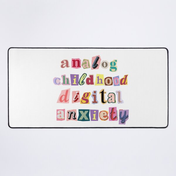 Item preview, Zillennial Analog Childhood Digital Anxiety - Ransom Note Collage designed and sold by Neurospicy Trolls.