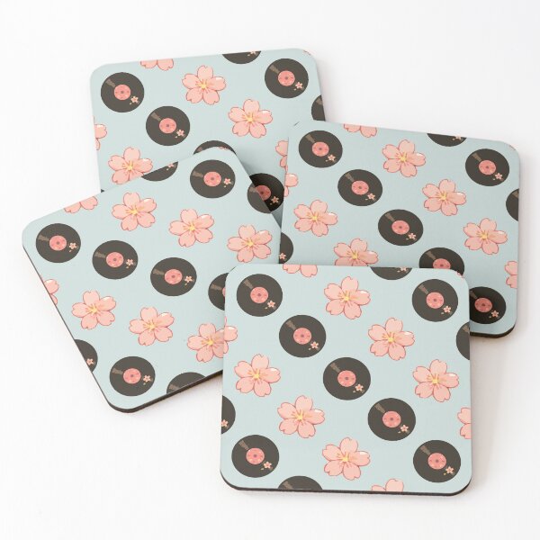 Item preview, Vintage Vinyl Records and Floral Music Pattern 5 designed and sold by SimplePoDesign.