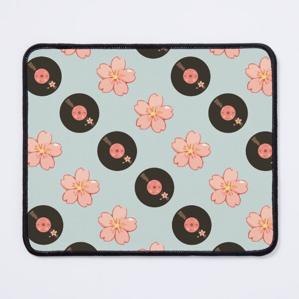 Item preview, Vintage Vinyl Records and Floral Music Pattern 5 designed and sold by SimplePoDesign.
