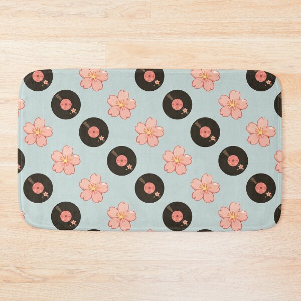 Item preview, Vintage Vinyl Records and Floral Music Pattern 5 designed and sold by SimplePoDesign.