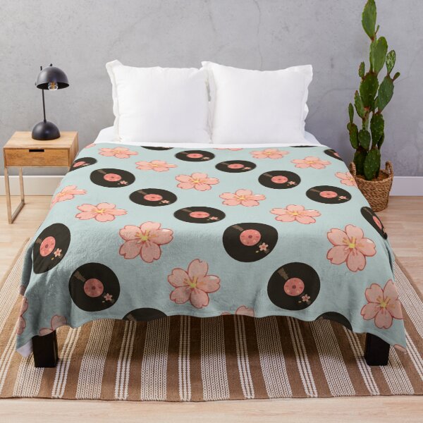 Item preview, Vintage Vinyl Records and Floral Music Pattern 5 designed and sold by SimplePoDesign.