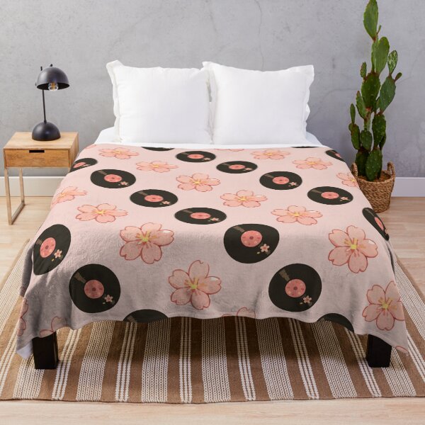 Item preview, Vintage Vinyl Records and Floral Music Pattern 6 designed and sold by SimplePoDesign.