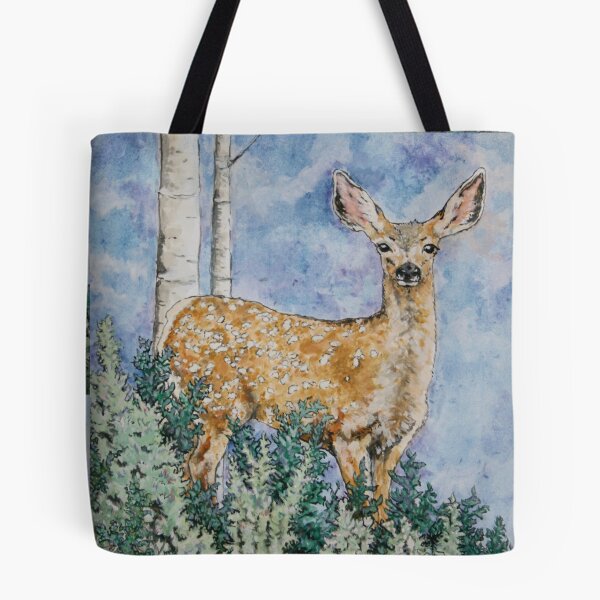 Item preview, Mule deer fawn watercolor  designed and sold by Saltypro.