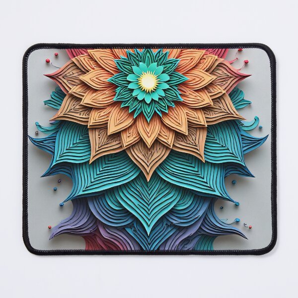 Item preview, A colorful, geometric flower unfolds downwards. designed and sold by Mianku | Für das Leben.