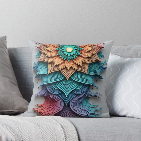 Item preview, A colorful, geometric flower unfolds downwards. designed and sold by Mianku | Für das Leben.