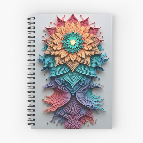 Item preview, A colorful, geometric flower unfolds downwards. designed and sold by Mianku | Für das Leben.
