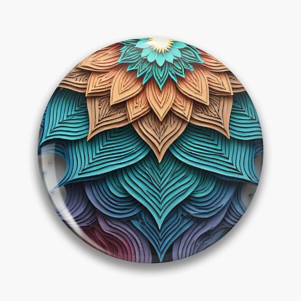 Item preview, A colorful, geometric flower unfolds downwards. designed and sold by Mianku | Für das Leben.