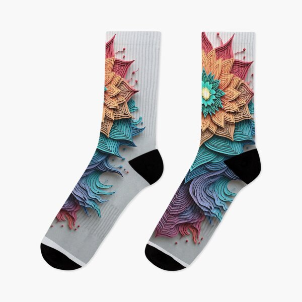 Item preview, A colorful, geometric flower unfolds downwards. designed and sold by Mianku | Für das Leben.
