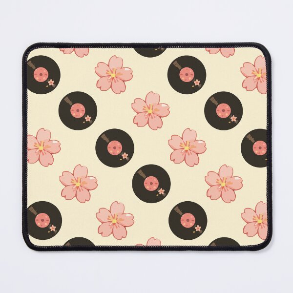 Item preview, Vintage Vinyl Records and Floral Music Pattern 7 designed and sold by SimplePoDesign.