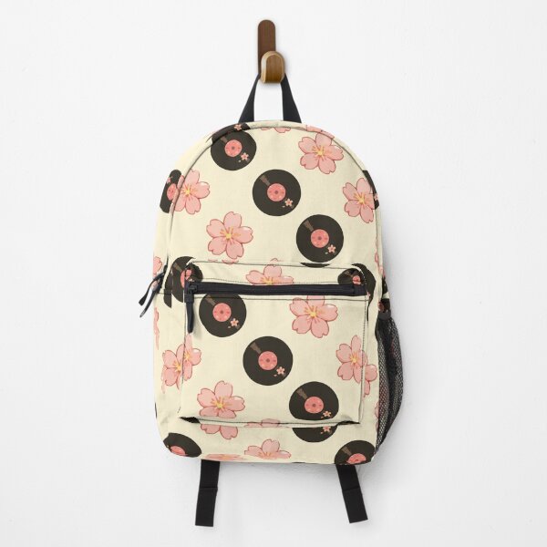 Item preview, Vintage Vinyl Records and Floral Music Pattern 7 designed and sold by SimplePoDesign.