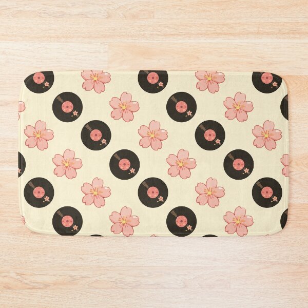 Item preview, Vintage Vinyl Records and Floral Music Pattern 7 designed and sold by SimplePoDesign.