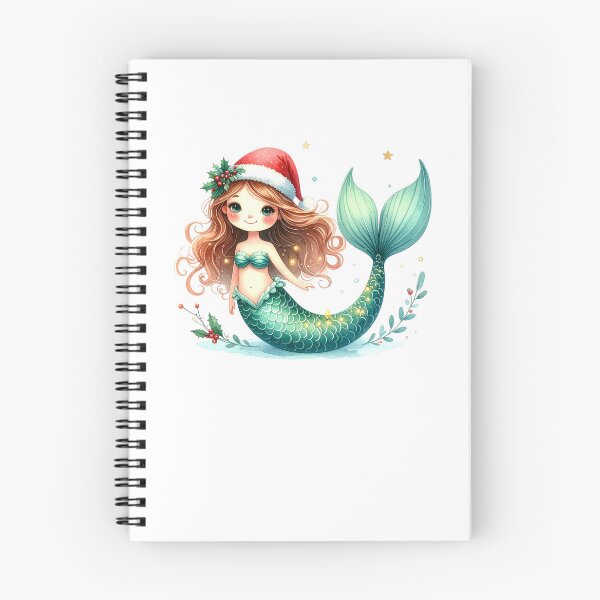 Item preview, Cute Christmas Mermaid Santa Hat Illustration designed and sold by Rutvain.