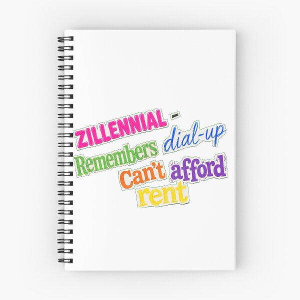 Item preview, Zillennial - Remembers Dial-Up Can't Afford Rent - Funny Colorful Collage designed and sold by Neurospicy Trolls.