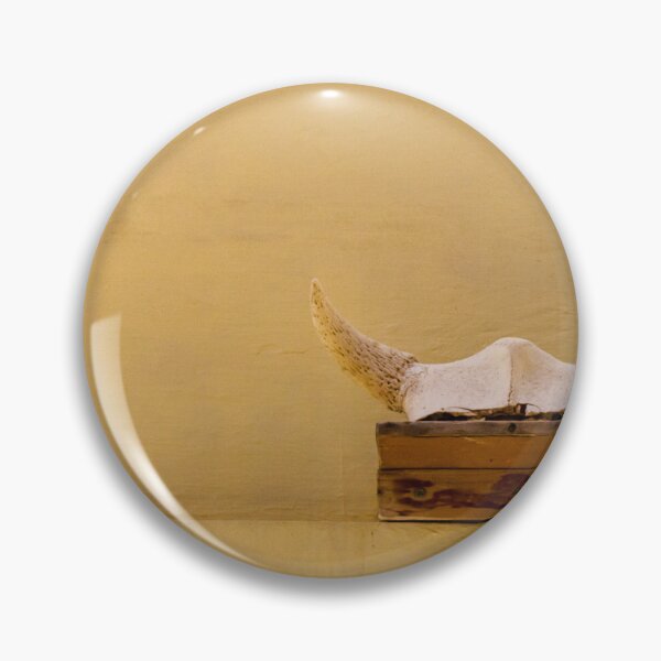 Item preview, Mounted Bull Skull With Curved Horns On Rustic Yellow Wall Minimal Western Decor designed and sold by Nmallia.